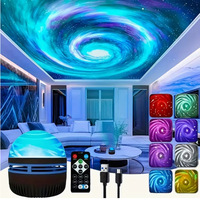 Veilleuse LED multifonctionnelle avec effet d'ondulation, lampe de projection GRB adaptée aux fêtes dans le salon et à la décoration de Noël.