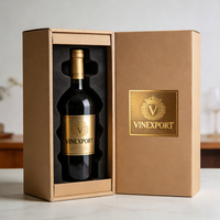 Cajas de Embalaje de Cartón Rígido Mate de Lujo Personalizadas para Licores, con Esponja para Champán, Whisky, Vino Tinto, Caja de Regalo