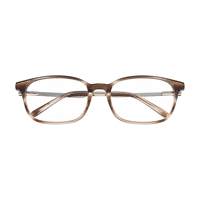 Montures de lunettes optiques en acétate marron translucide, style carré audacieux, pour hommes et femmes, vente en gros fabricant