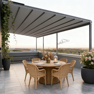 Toldo Retráctil Eléctrico Premium de Aluminio y PVC, Impermeable, con Tela de Alta Resistencia <span class=keywords><strong>para</strong></span> Terraz, Elegante <span class=keywords><strong>para</strong></span> Áreas Exteriores del Hogar - Product Image 4