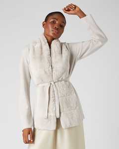 GCS fabbricazione cinese <span class=keywords><strong>Cardigan</strong></span> lavorato a maglia grosso <span class=keywords><strong>Cardigan</strong></span> in Cashmere personalizzato maglione da donna <span class=keywords><strong>con</strong></span> <span class=keywords><strong>pelliccia</strong></span> - Product Image 2