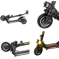 Trottinette électrique tout-terrain à trois roues de 10 pouces, accélération à double moteur, pliable, étanche, autonomie de 60 km, capacité de 150 kg, 500 W, 50 km/h