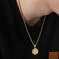 Collier en acier inoxydable avec pendentif arbre de vie rétro pour homme, style minimaliste hip-hop, bijoux tendance, accessoire de rue