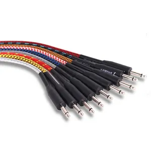 3M 10FT Noiseless Braided Tweed Cloth AMP Cable Cord Electric Guitar Wire Amplifier Amp Guitar Cable