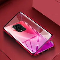 Adsorption magnétique Pare-chocs En Métal Double Face de Téléphone Portable En Verre Trempé Pleine Couverture Pour Xiaomi Pour Redmi Note 9 S 9 S 9 Pro