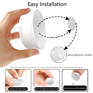 Aaa Pin hoạt động thông minh <span class=keywords><strong>LED</strong></span> ánh sáng ban đêm với cảm biến chuyển động không dây Stick <span class=keywords><strong>Led</strong></span> Puck Lights cho cầu thang tủ quần áo thông minh đêm đèn - Product Image 3