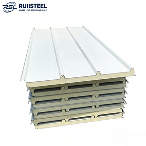 Panneaux sandwich <span class=keywords><strong>de</strong></span> toiture préfabriqués isolés, panneaux sandwich PU PIR <span class=keywords><strong>de</strong></span> 50 mm, isolation en polyuréthane pour chambre froide - Product Image 1