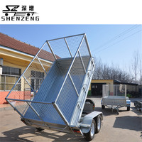 Remorque benne utilitaire galvanisée tandem pour transport de voitures