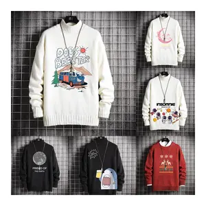 Casual Sweater Slim Fit Knitted Men's Sweater Winter Pullover Pullover Men's O-Neck Stripe Men's M-3XL Standard