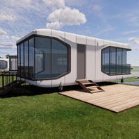 Capsule spatiale de luxe légère, maison mobile pliable préfabriquée en conteneur, panneau sandwich |   Meubles de cuisine sur mesure pour hôtel et maison d'hôtes