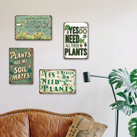 Placa Metálica Vintage para Jardín, Decoración de Jardín con Frase 'Relax, Siente el Sol, Habla con Dios', Letrero Decorativo para Jardinería