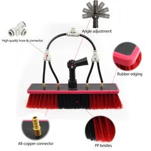 Kit de equipo de poste alimentado por agua telescópico de 12-36 pies de ancho personalizado, poste de material de aleación de aluminio ecológico para limpieza de ventanas - Product Image 3