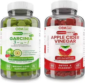 OEM/ODM Gummies de pérdida de peso de etiqueta privada Garcinia Cambogia Gummies para quemar grasa Extracto puro Garcinia Cambogia