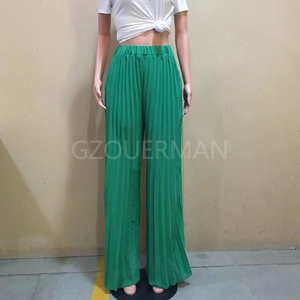 2022 <span class=keywords><strong>pantaloni</strong></span> larghi da <span class=keywords><strong>donna</strong></span> <span class=keywords><strong>pantaloni</strong></span> dritti allentati a pieghe elastici in vita europa vendita calda estate primavera Casual Maxi <span class=keywords><strong>pantaloni</strong></span> lunghi - Product Image 6