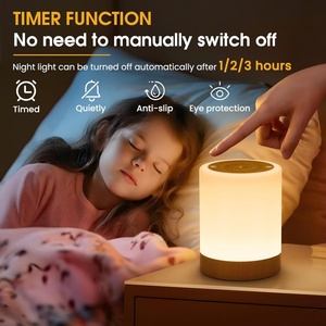 Lampe de table LED portable moderne avec contrôle tactile, lumière de nuit à intensité variable pour chambre à coucher - Product Image 6