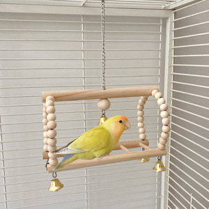 Giocattoli per Uccelli da Appendere alla Gabbia, Altalene Ecologiche per Pappagalli, Parrocchetti, Calopsittidi, Fringuelli e Altri Uccelli di Piccola Taglia - Product Image 4