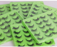 Faux cils en vison 3D effet naturel, 10 paires, style œil de chat, imperméables et réutilisables, vente en gros, marque privée, logo personnalisé