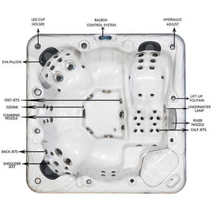bañera de hidromasaje perfecta para la familia, bañera de hidromasaje para 7 personas, <span class=keywords><strong>spa</strong></span> de masaje - Product Image 2