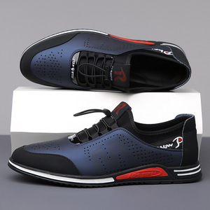 Zapatos Casuales Blancos para Hombre, Transpirables, con Suela Hueca, Suela de Goma de Tacón Bajo, Zapatillas de Moda de Verano - Product Image 2