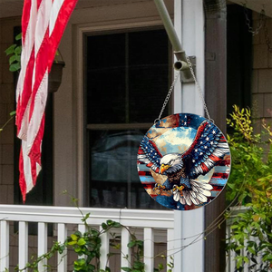Eagle Wall Art Acrylique Fenêtre Suspendue Patriotique Plastique Artisanat Yard Signes et Affiches Imprimées pour <span class=keywords><strong>Garage</strong></span> Homme - Product Image 4