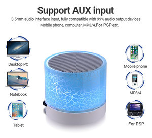 Mini haut-parleurs A9 LED Haut-parleur mains libres sans fil avec lumière LED RVB Haut-parleur LED portable pour la maison Carte TF Lecteur de musique USB AUX - Product Image 5