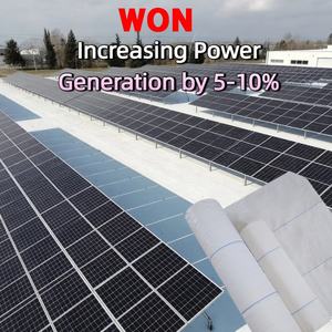 WON Panneau solaire centrale électrique couverture de sol Anti-UV longue durée film solaire réfléchissant blanc tapis de mauvaises herbes réfléchissant - Product Image 4