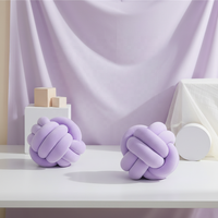 Schöne Weiche Kristallvelours-Bettkissen, Knotenball-Dekokissen, Plüsch-Knotenball-Dekokissen, Handgewebtes Gurt-Sitzkissen