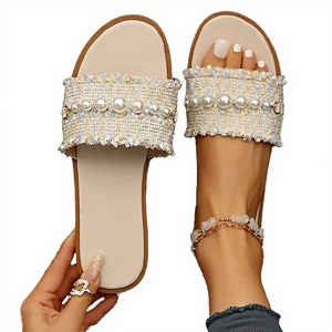 High Quality <b>Light</b> Weight Fashion Trend PU Upper Flat Sandals Summer Beach Shoes Open Toe Women for Babouche - Product Image 2