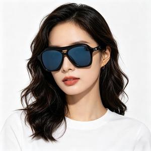 Lunettes de soleil tendance et polyvalentes pour affiner le visage, lunettes de soleil à la mode pour les vacances en plein air, style européen et américain pour l'été. - Product Image 6