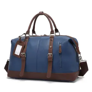 Capiente escursionismo elegante pazzo cavallo in pelle di cuoio retrò custodia per trenino shopping da uomo per viaggi d'affari borsa tote fitness