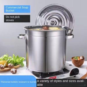 Tianxing Nhà Máy Bán Buôn Nhiệm Vụ Nặng Nề Đầu Bếp Nấu Ăn Nồi Công Suất Lớn Nâng Cao Thép Không Gỉ Súp Kho Nồi Đặt - Product Image 3