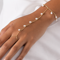 Parures de bijoux SA pour femmes : Collier, bracelet de main, perles simulées, breloques étoile de mer et coquillage, ton or, chic pour fête à la plage 2026
