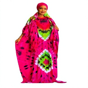Elegante Abaya Kaftan Holgada con Estampado Tie Dye para Mujer, Cómoda Túnica Larga de Chifón, Vestidos Casuales Islámicos Modestos - Product Image 1