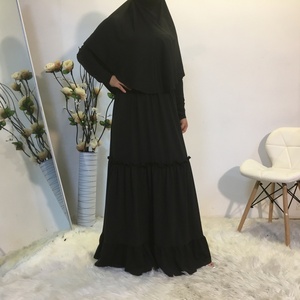 6378#Muslim Women <b>Maxi</b> Two-piece Prayer Dress With Head Covering Hijab Dress Arab Islamic Long Jilbab Prayer Clothing - Product Image 3