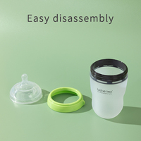 Biberons anti-coliques en silicone sans BPA à col large pour bébés – Lot de biberons sûrs et écologiques – Vente chaude