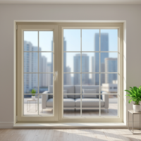Fenêtre à battant horizontal en aluminium isolé à double vitrage insonorisé GELLJA Foshan, trempé/à faible émissivité, avec écran pliant