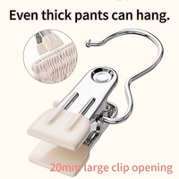 Cintres en acier inoxydable portables à un seul niveau avec clip métallique pour vêtements, chaussettes de voyage, pantalons, organisateur de linge, crochets de lavage