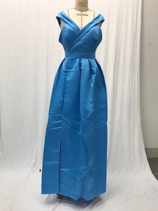 S-3XL donne Sexy scollo a V <span class=keywords><strong>lungo</strong></span> vestito da partito solido <span class=keywords><strong>elegante</strong></span> senza maniche vestito a fessura alta moda signora Off spalla pieghettato Maxi vestito V - Product Image 4