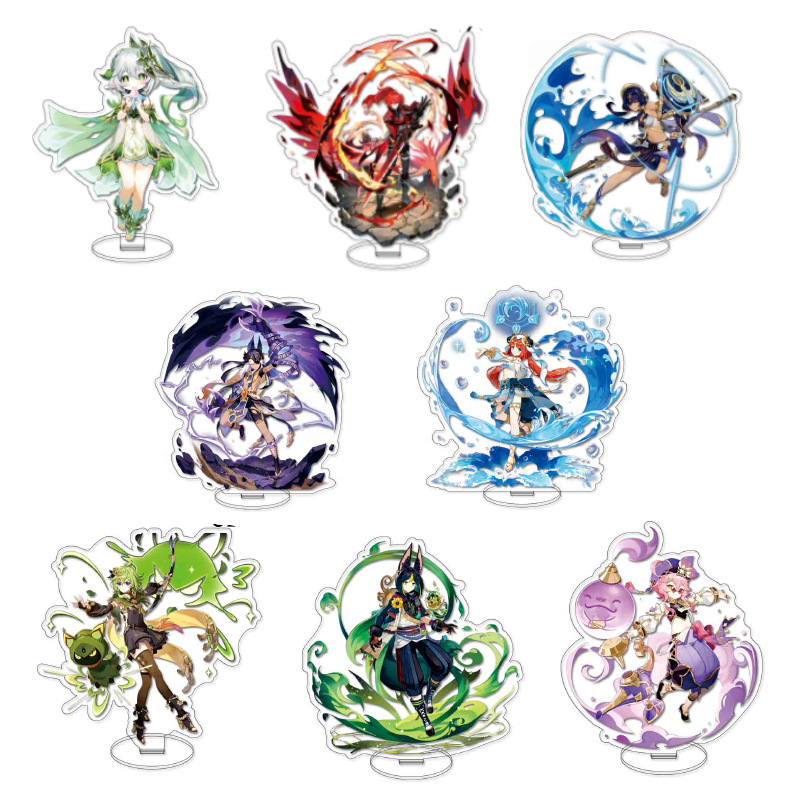 89 стилей Аниме акриловая подставка Genshin ударопрочная акриловая подставка аниме нахида хутао Кли модель пластина настольное украшение стоячий