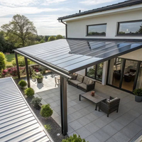 Gazebo de jardin réglable pour l'extérieur personnalisé moderne bioclimatique motorisé persienne en aluminium persienne en verre automatique rétractable