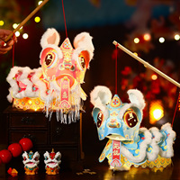 Lanterne LED 3D Danse du Lion à Main, Fonctionnant sur Piles, Lumière LED Intégrée, Certifiée CE, Idéale pour le Nouvel An et la Décoration de Fête