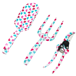 2020 Ningbo New Fancy Woman Sturdy Aluminum 3 Pieces Set Floral Garden Tools Stamped Gardening Tools