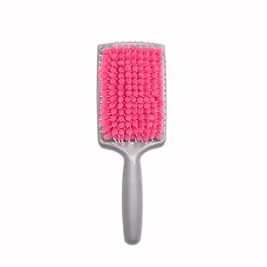 Hot selling plastic soft fabric dry paddle brush hair towel comb massage fast drying brush for personal care or beauty center