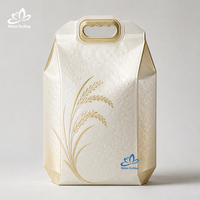 Sac d'emballage pour riz grande capacité avec poignée, pochette alimentaire personnalisée pour boulangerie et vente en gros