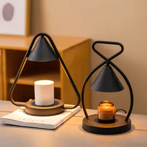 Quemador de fragancia de cera de fusión eléctrica, lámpara calentadora de vela de aromaterapia con altura de brillo ajustable y bombilla de luz