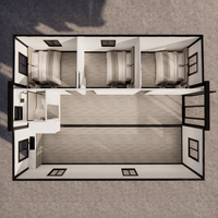 Maison conteneur extensible de 20 pieds avec chambre, cuisine et salle de bain, maisonnette préfabriquée pour location Airbnb