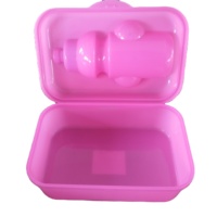 Boîte à Lunch en plastique pour enfants, avec clip de 400ML, ensemble de bouteilles d'eau pour Sport