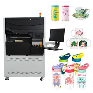 New model 2024 Printing Machine Cylindrical UV Printer for Plastic Bottle Cosmetic Container Printing