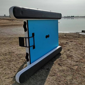 Plateforme <span class=keywords><strong>de</strong></span> pêche gonflable à grande flottabilité, tapis <span class=keywords><strong>de</strong></span> pêche pliable en drop-stitch, ponton compatible avec moteur hors-bord - Product Image 3