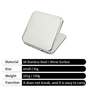 2025 Hot Selling Mini Metal Round Shape Stainless Steel <b>Small</b> Pocket Hand <b>Mirror</b> for Business - Product Image 2